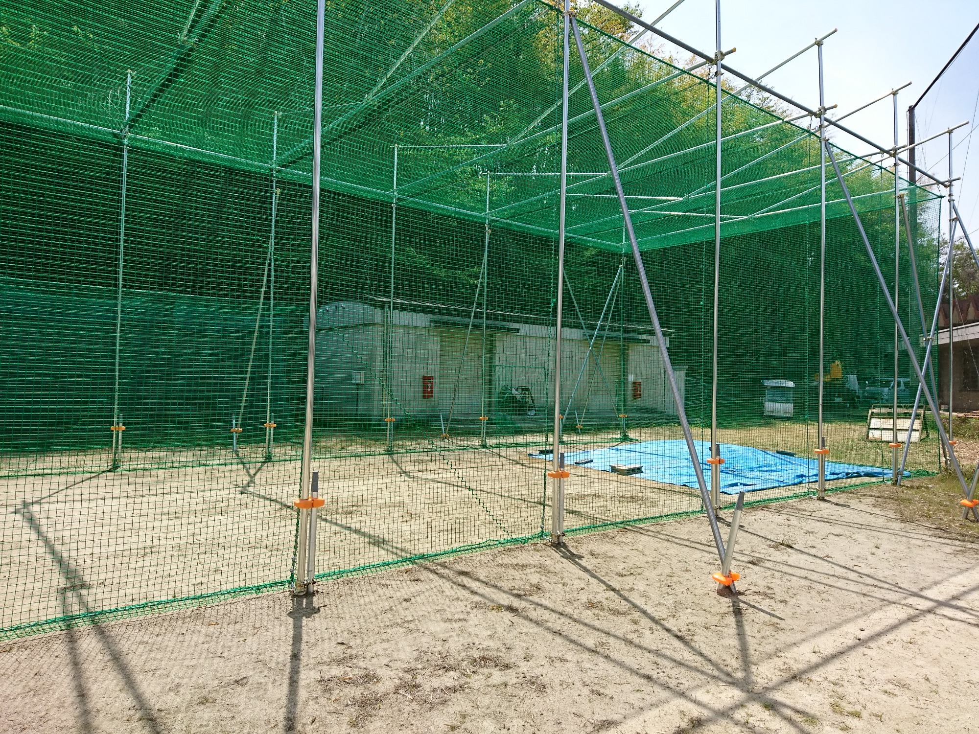 奈良県立高校バッティングゲージ設置工事